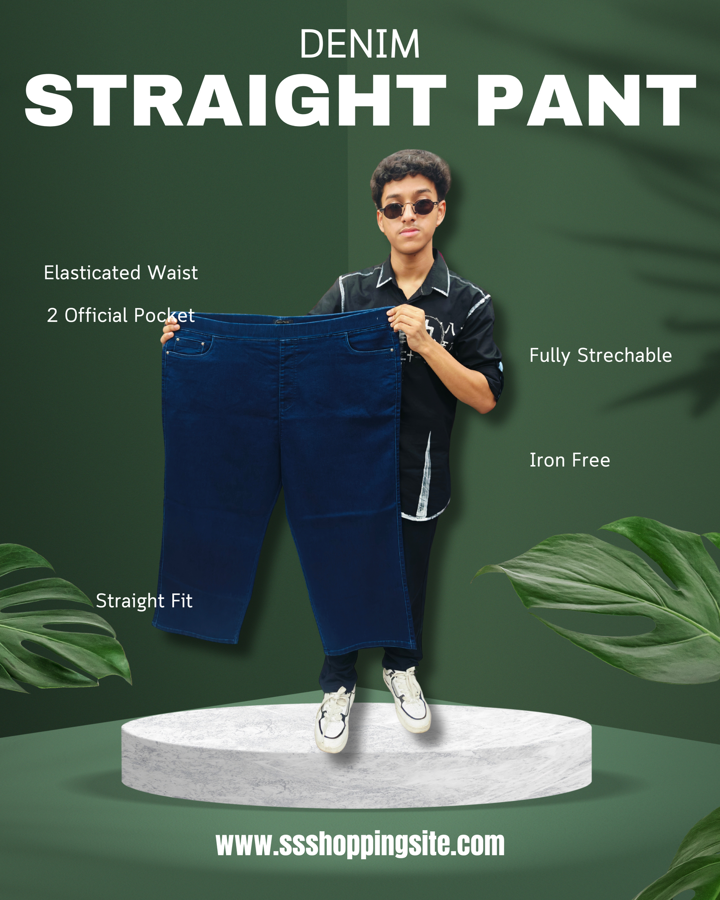 Straight Denim Pant