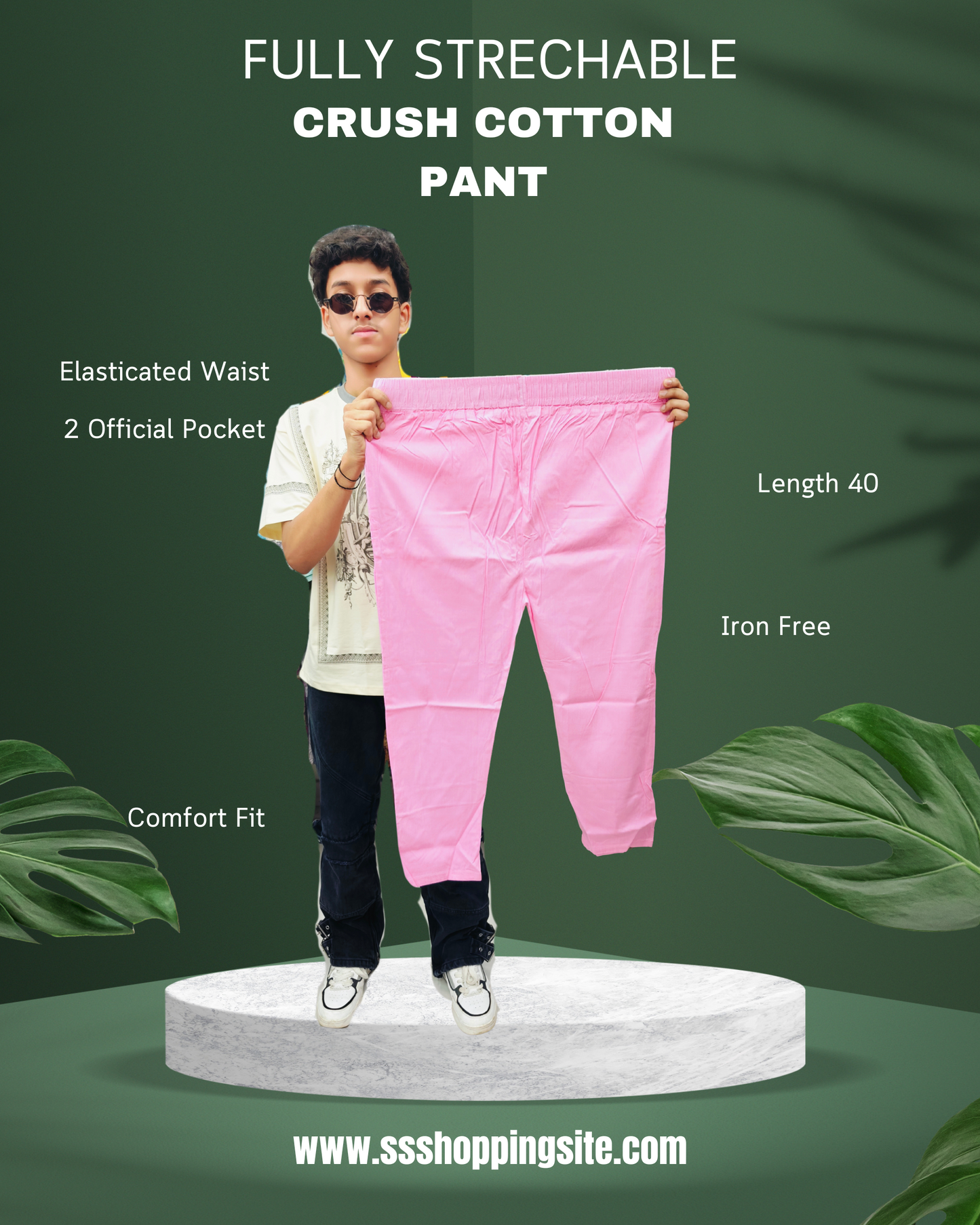 CRUSH COTTON PANT