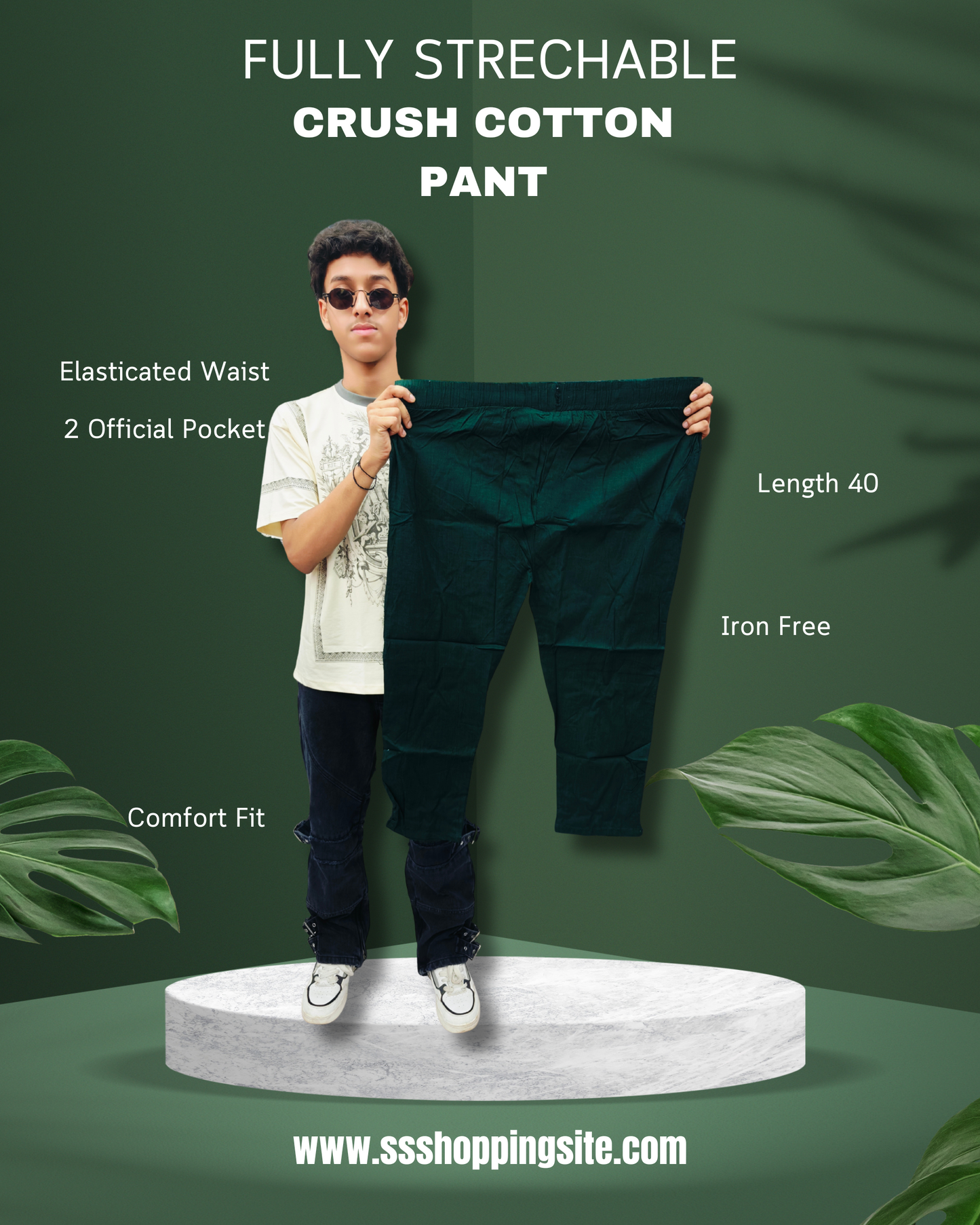 CRUSH COTTON PANT