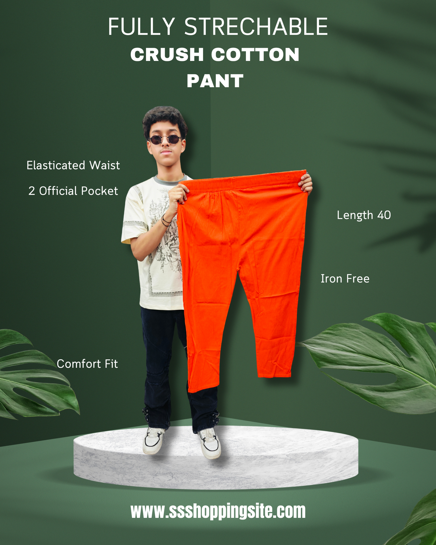 CRUSH COTTON PANT