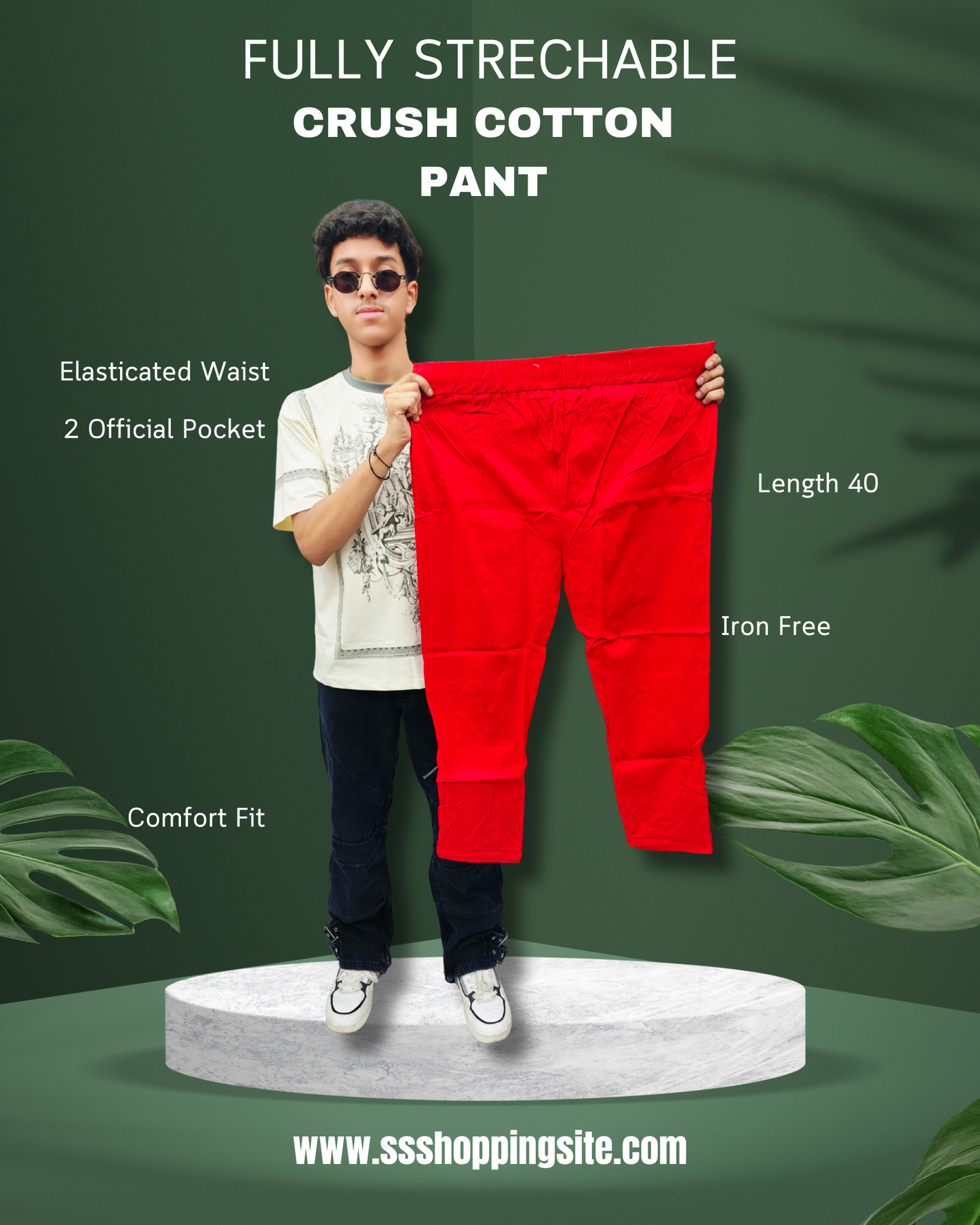 CRUSH COTTON PANT