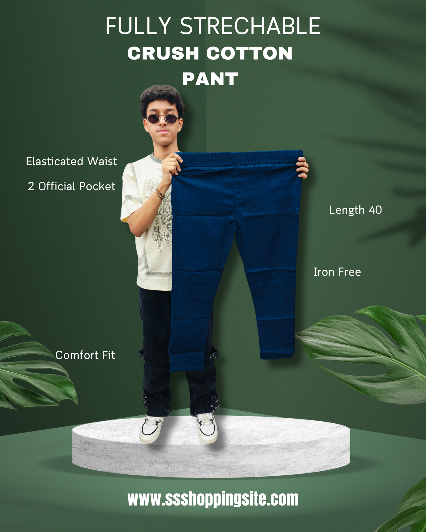 CRUSH COTTON PANT