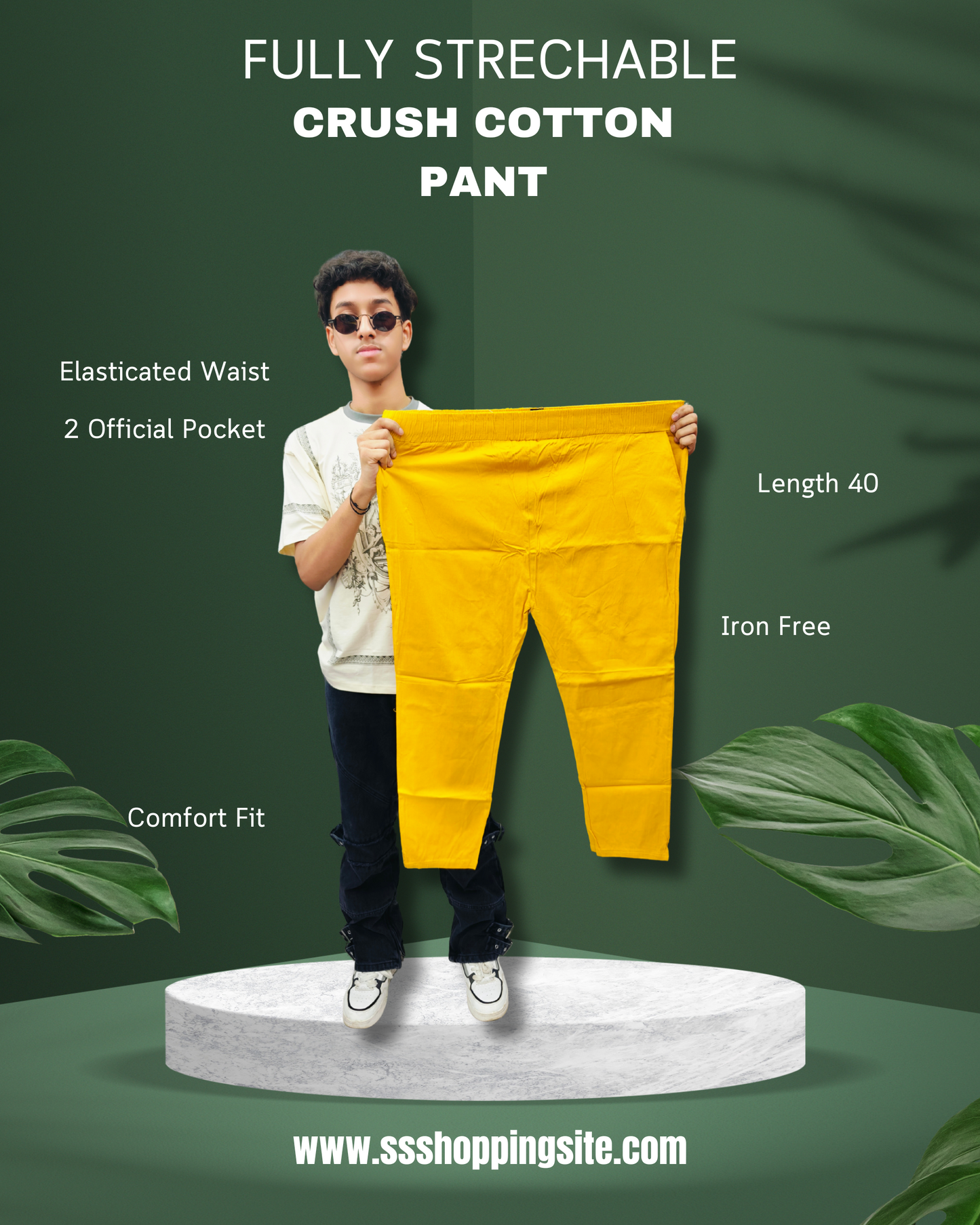 CRUSH COTTON PANT