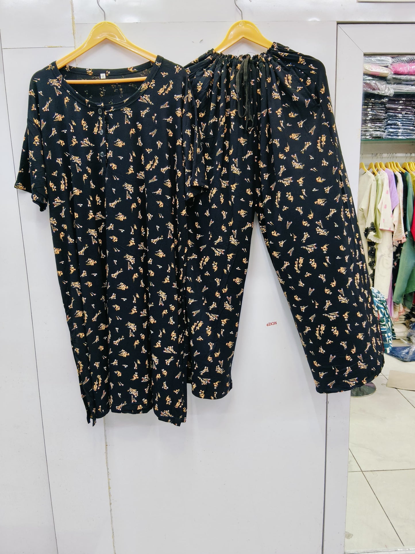 Free flow cotton kurti s plazo set