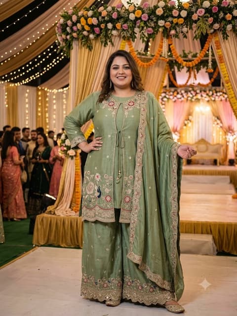INDO WESTERN SHARARA SUIT