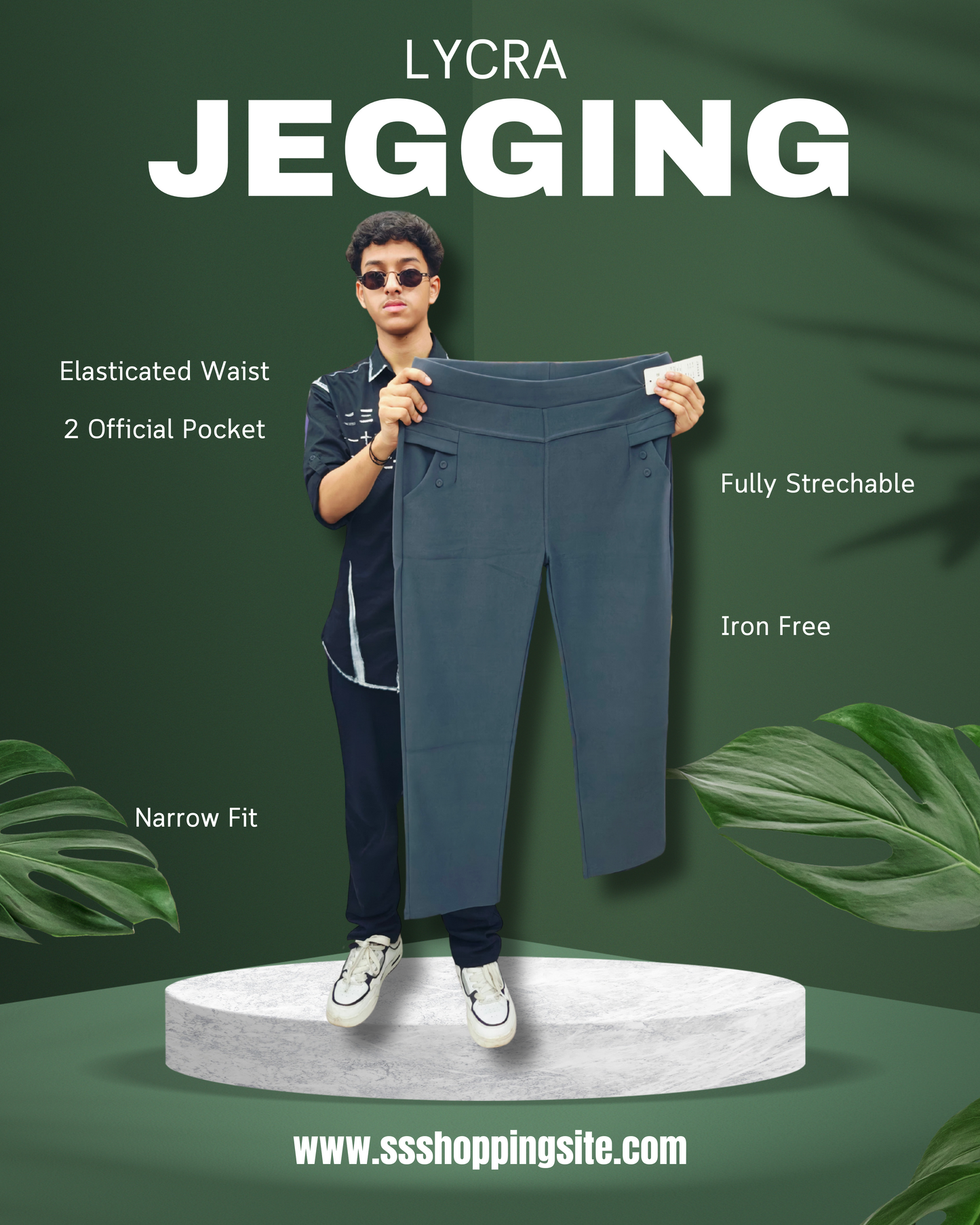 Narrow Fit Lycra Pant