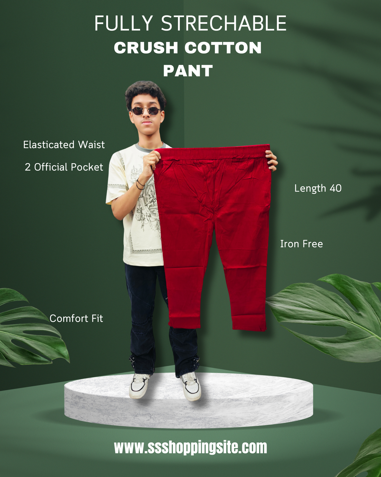 CRUSH COTTON PANT
