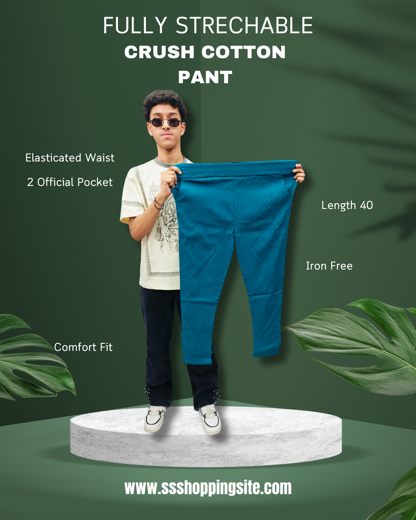 CRUSH COTTON PANT