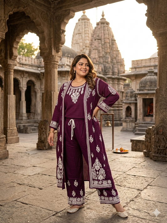 Lakhnavi Shrug Set 85