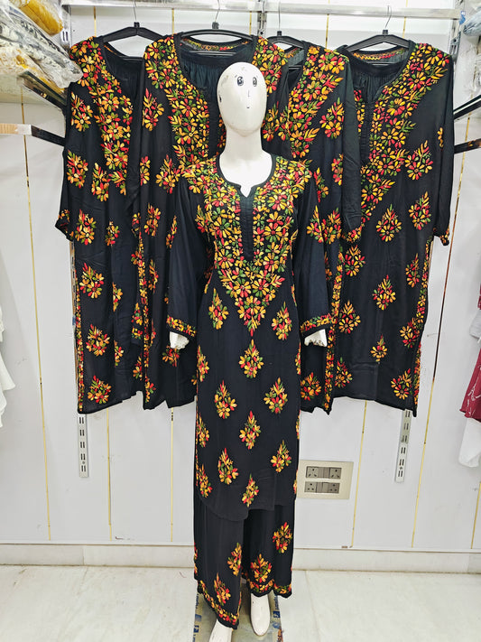 Multi-lakhnavi Plazo Set