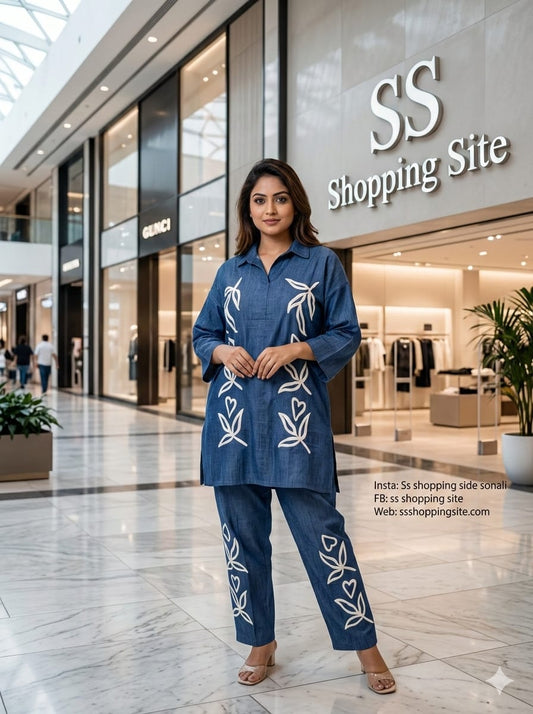 Denim Embroidery Cordset (6xl)