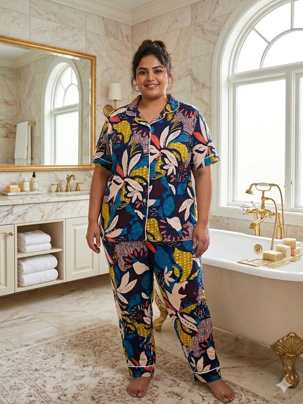 Slumber luxe tailored notched collar nightsuit