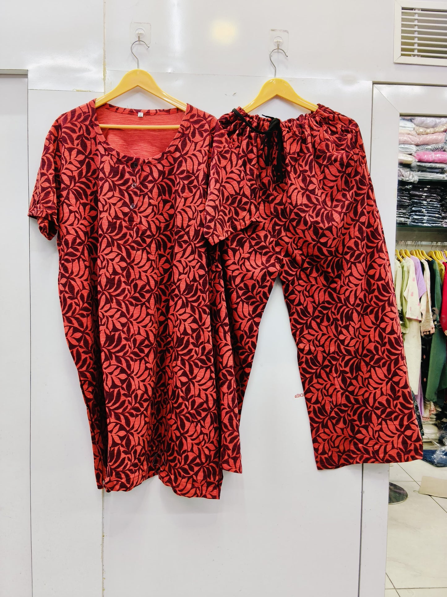 Free flow cotton kurti s plazo set