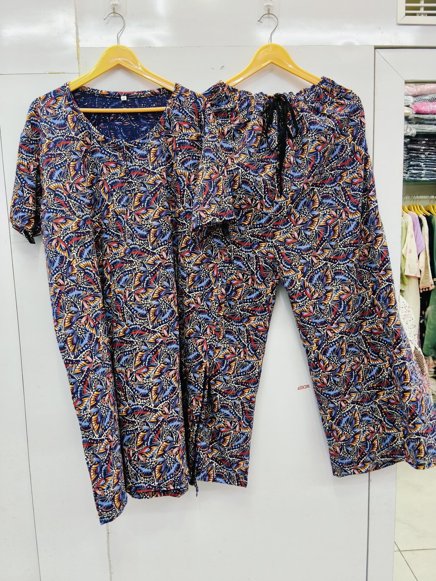Free flow cotton kurti s plazo set