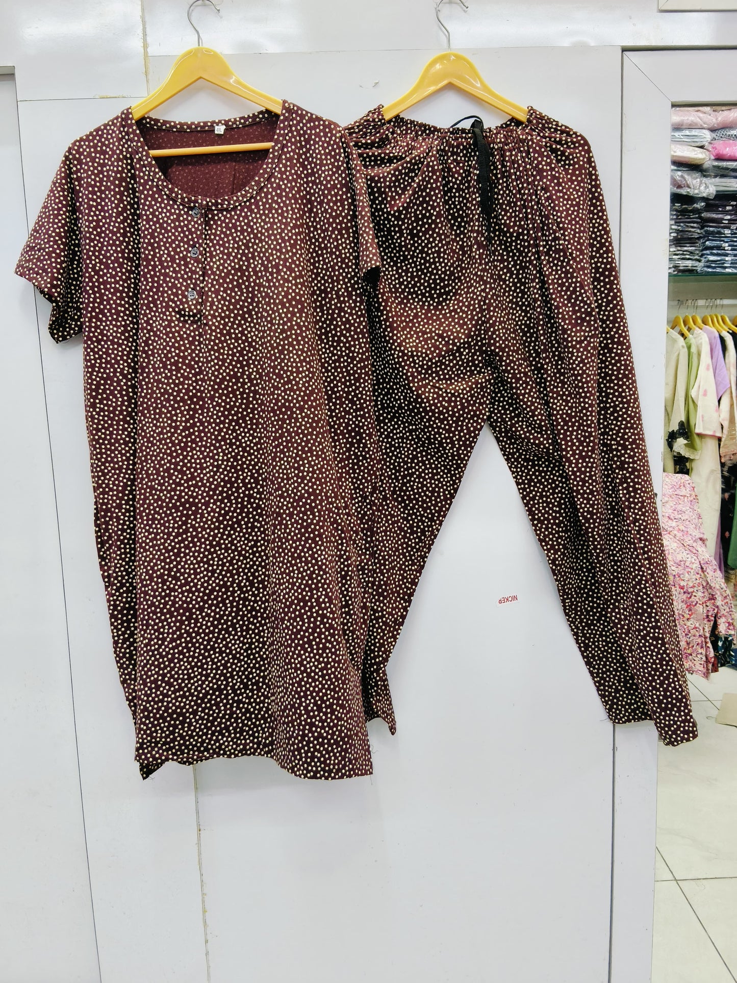Free flow cotton kurti s plazo set
