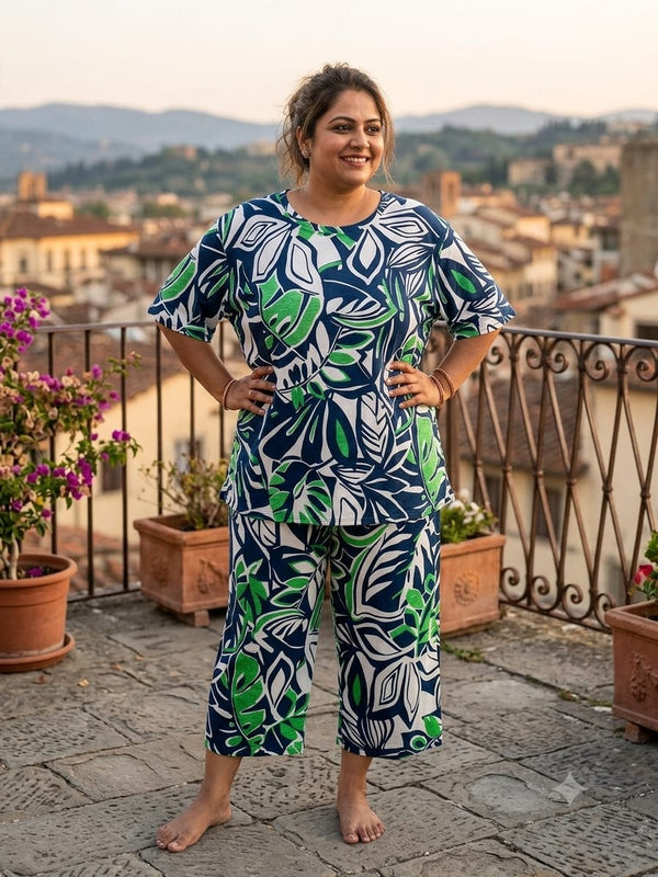 Weekend ease cropped lounge set