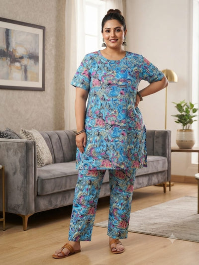 Heritage comfrot matching kurti set