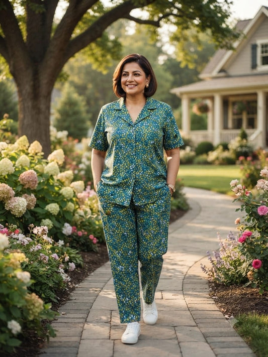 Slumber luxe tailored notched collar nightsuit