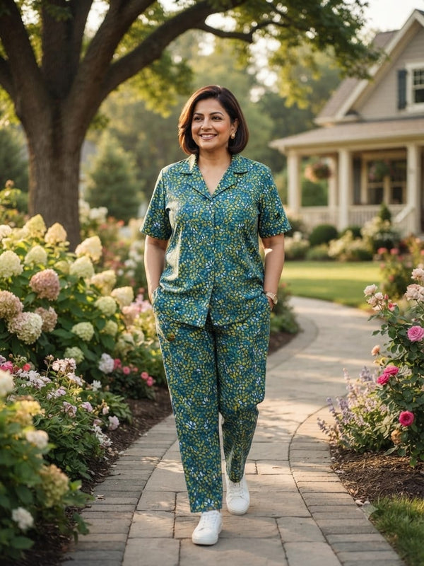 Slumber luxe tailored notched collar nightsuit