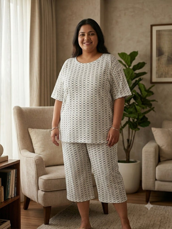 Weekend ease cropped lounge set