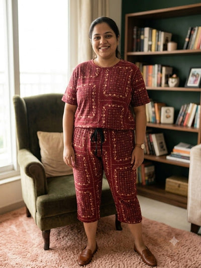 Weekend ease cropped lounge set