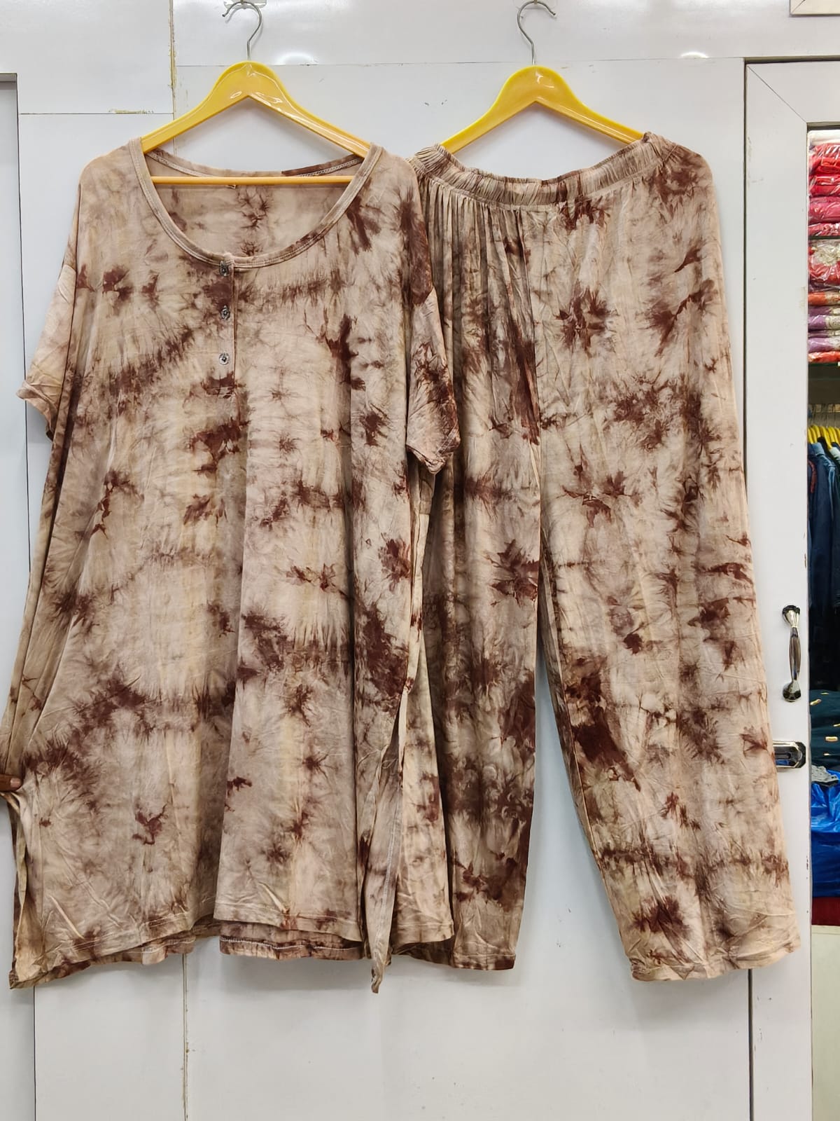 Free flow cotton kurti s plazo set