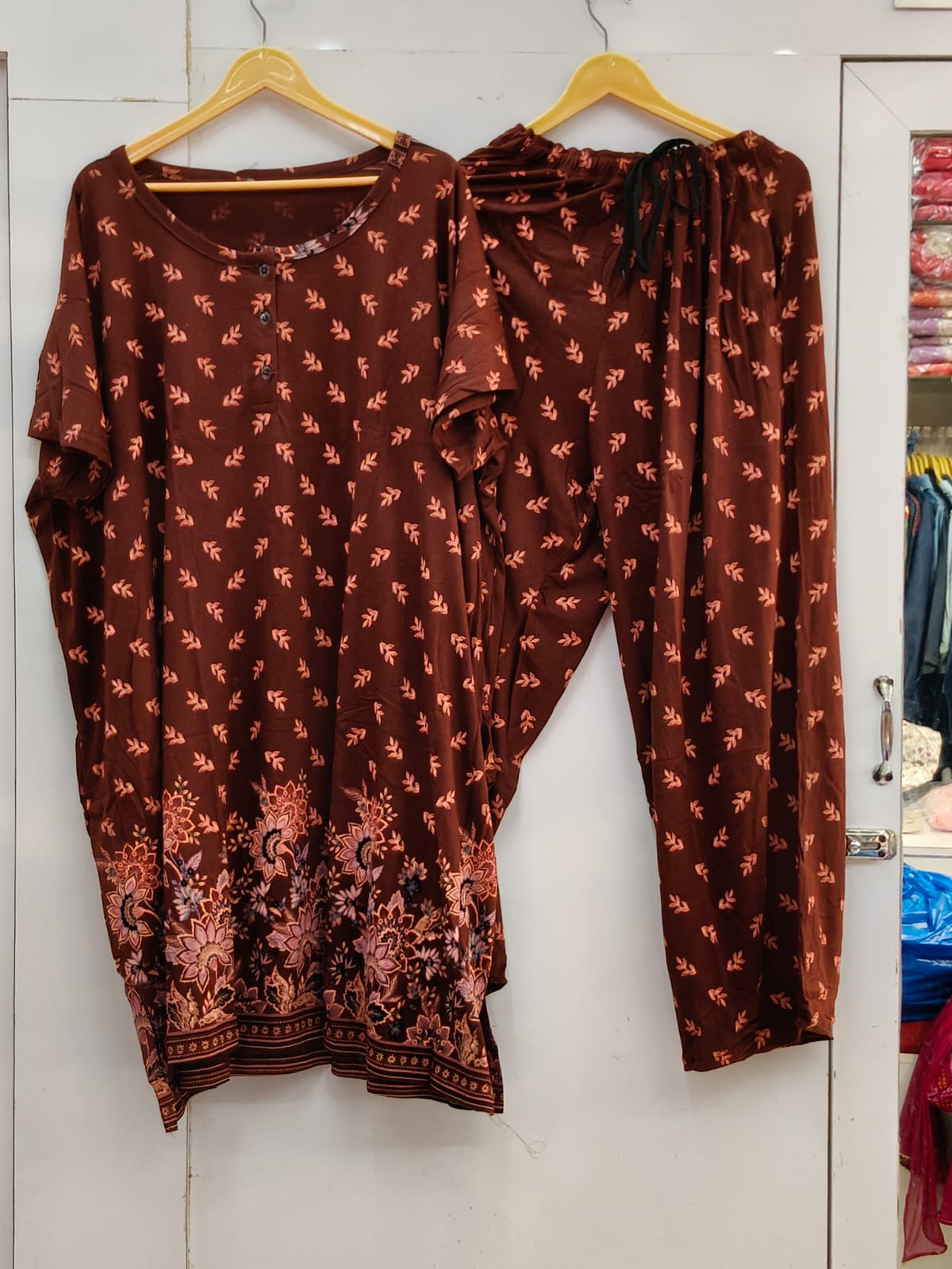 Free flow cotton kurti s plazo set