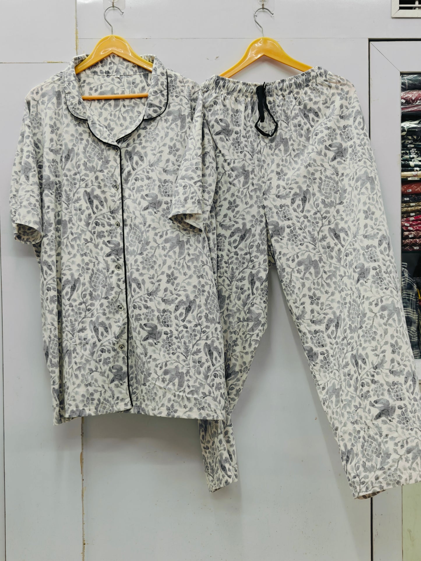 Slumber luxe tailored notched collar nightsuit