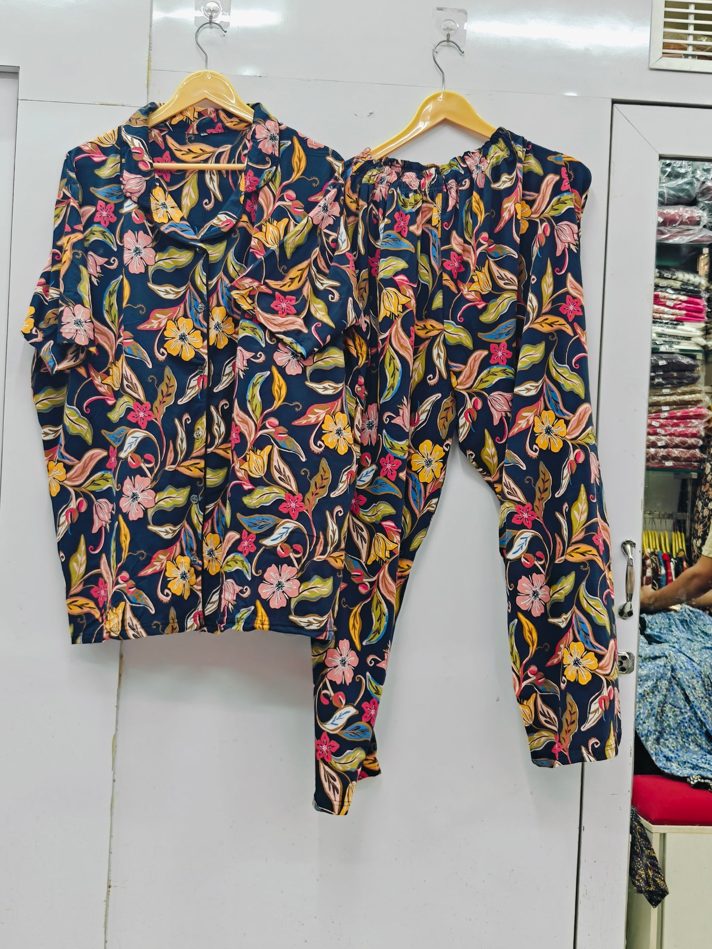 Slumber luxe tailored notched collar nightsuit