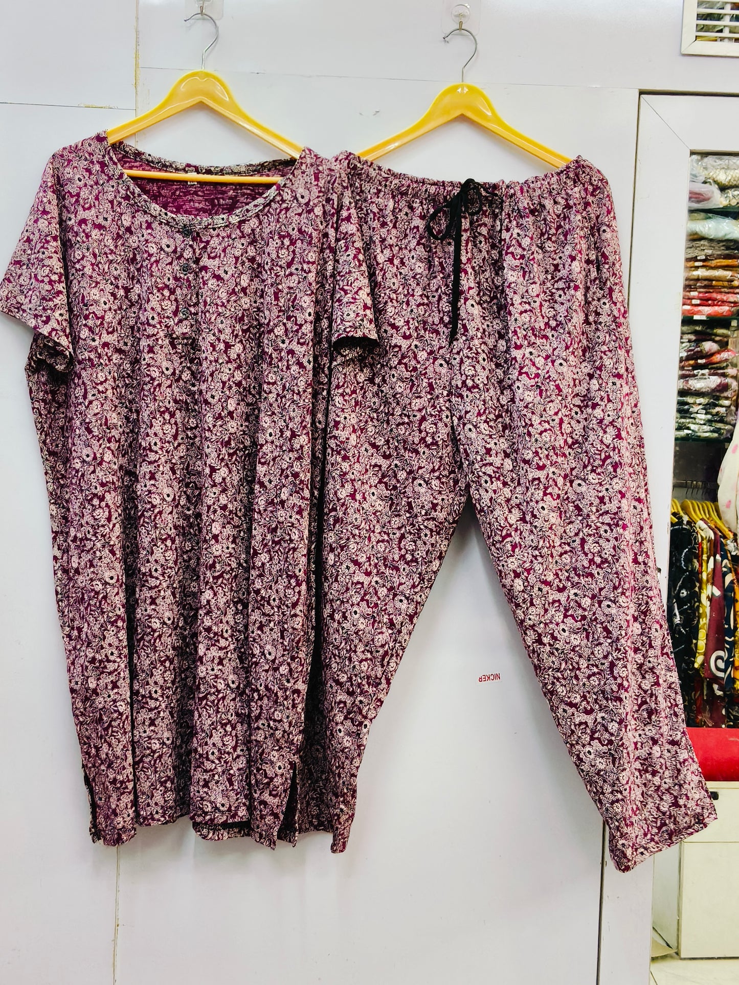 Heritage comfrot matching kurti set