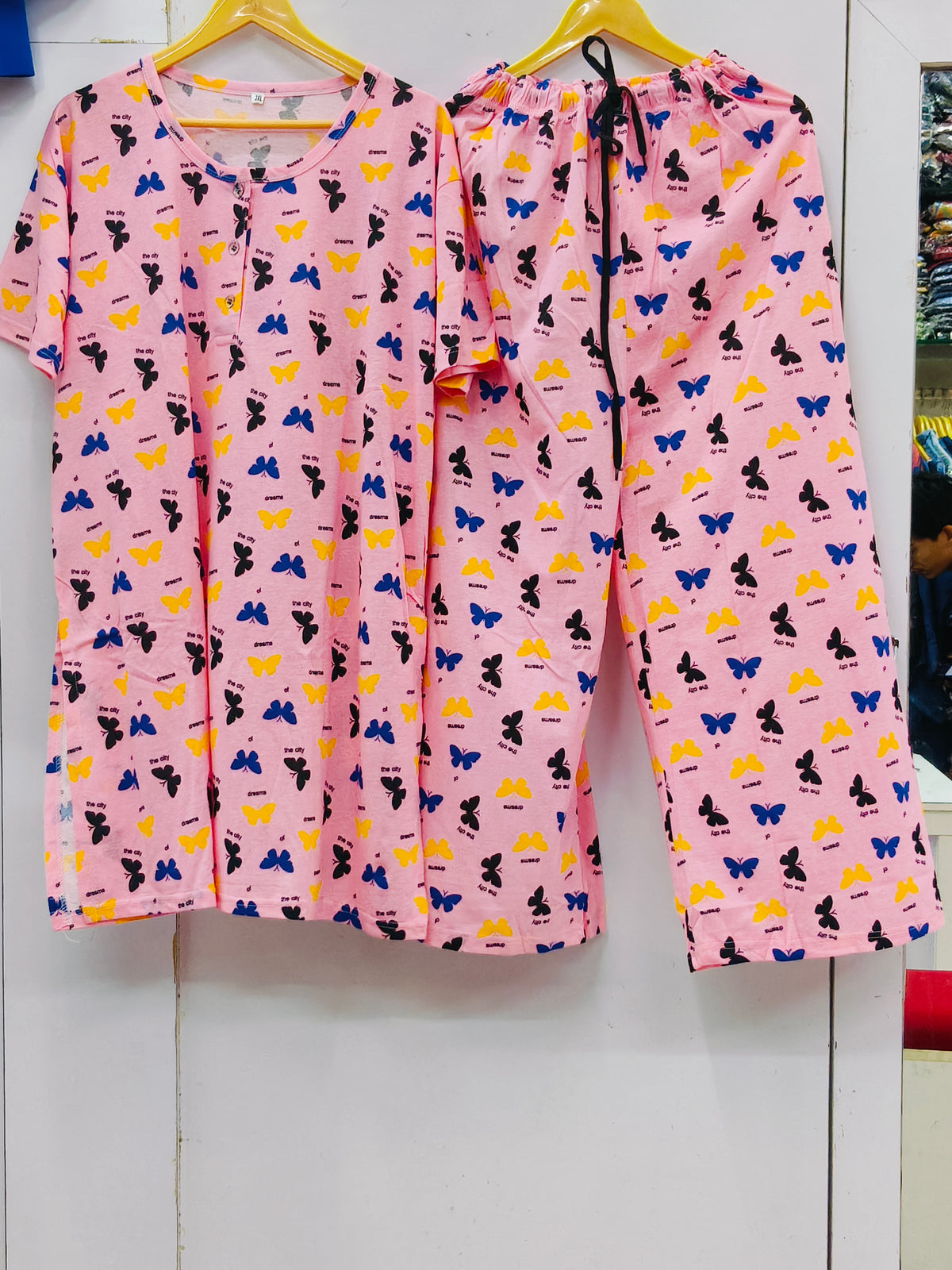 Free flow cotton kurti s plazo set