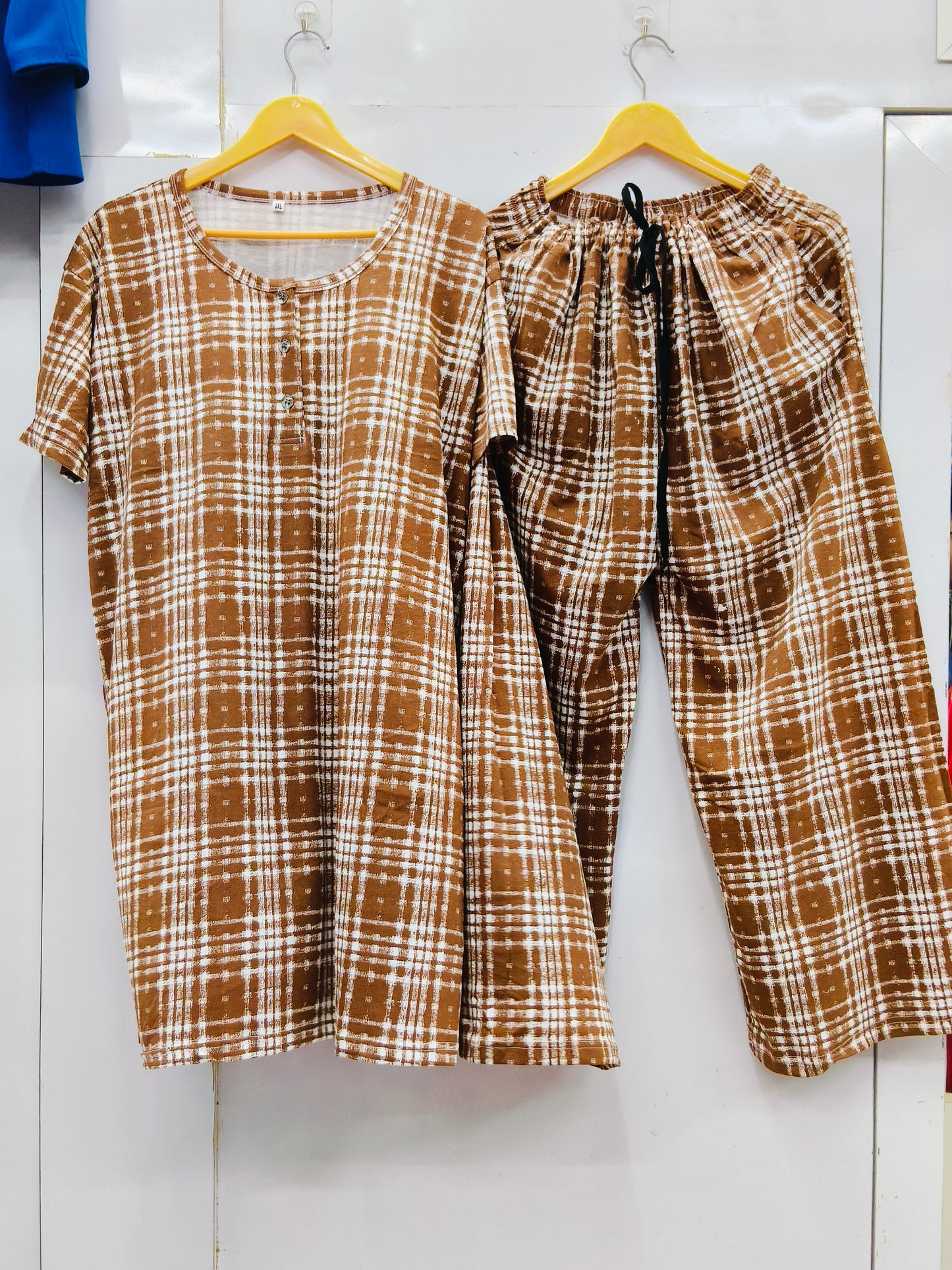Free flow cotton kurti s plazo set
