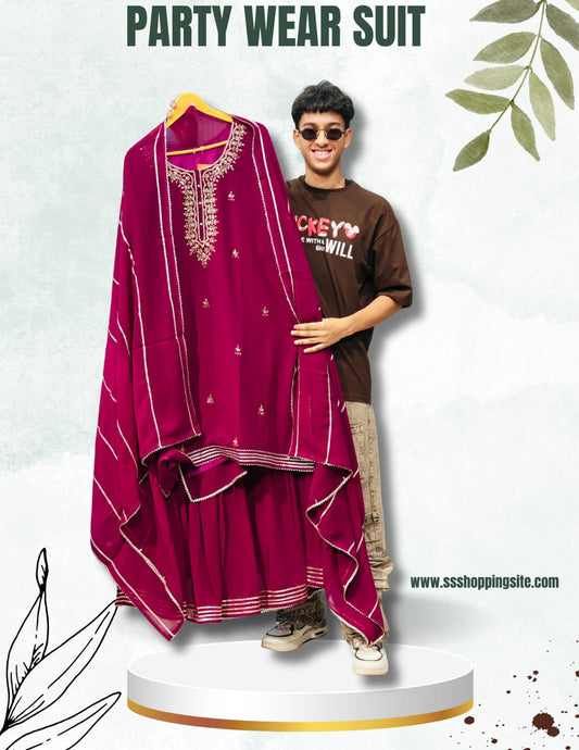 Mirrorwork Sharara Suit