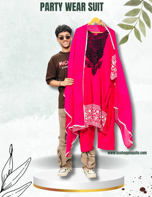 Embroidery suit